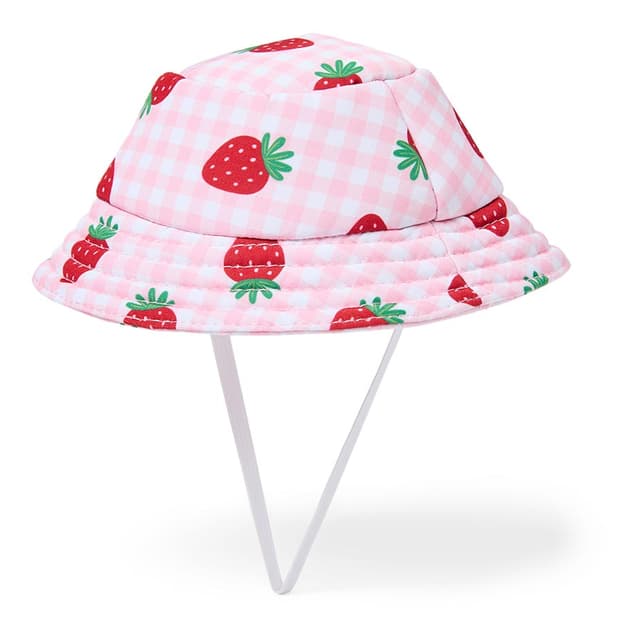 Pets at Home Strawberry Picnic Dog Hat Pink image